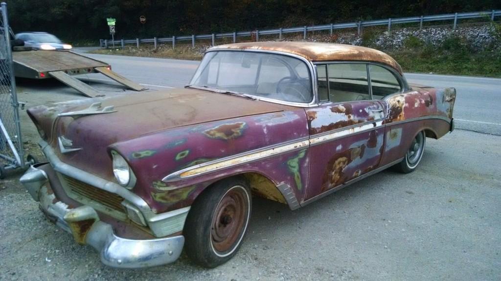 1956 Chevy BEL AIR with Continental KIT “barn find”