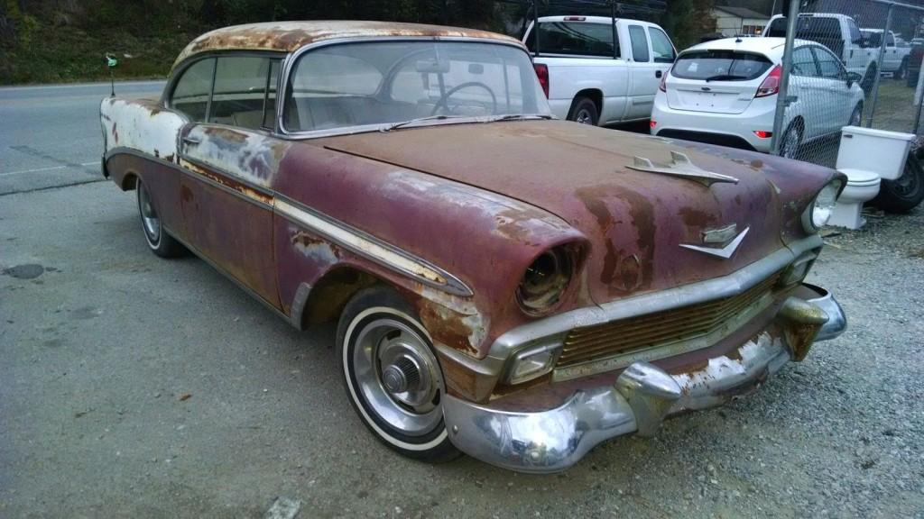 1956 Chevy BEL AIR with Continental KIT “barn find”