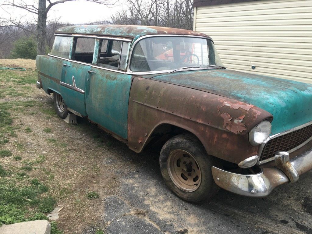1955 Chevrolet 4 Door Wagon Stick Barn Find Project