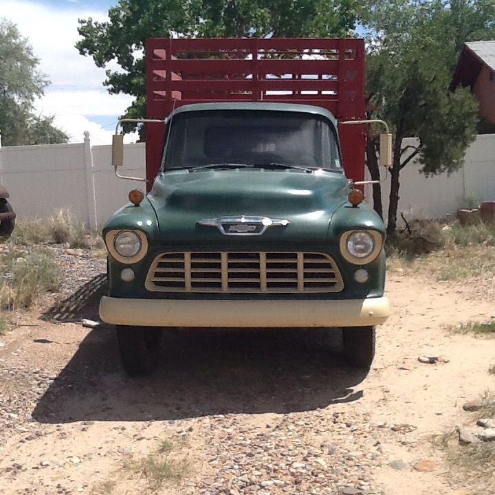 Low miles 1955 Chevy 3800 1 ton Stake side Barn find
