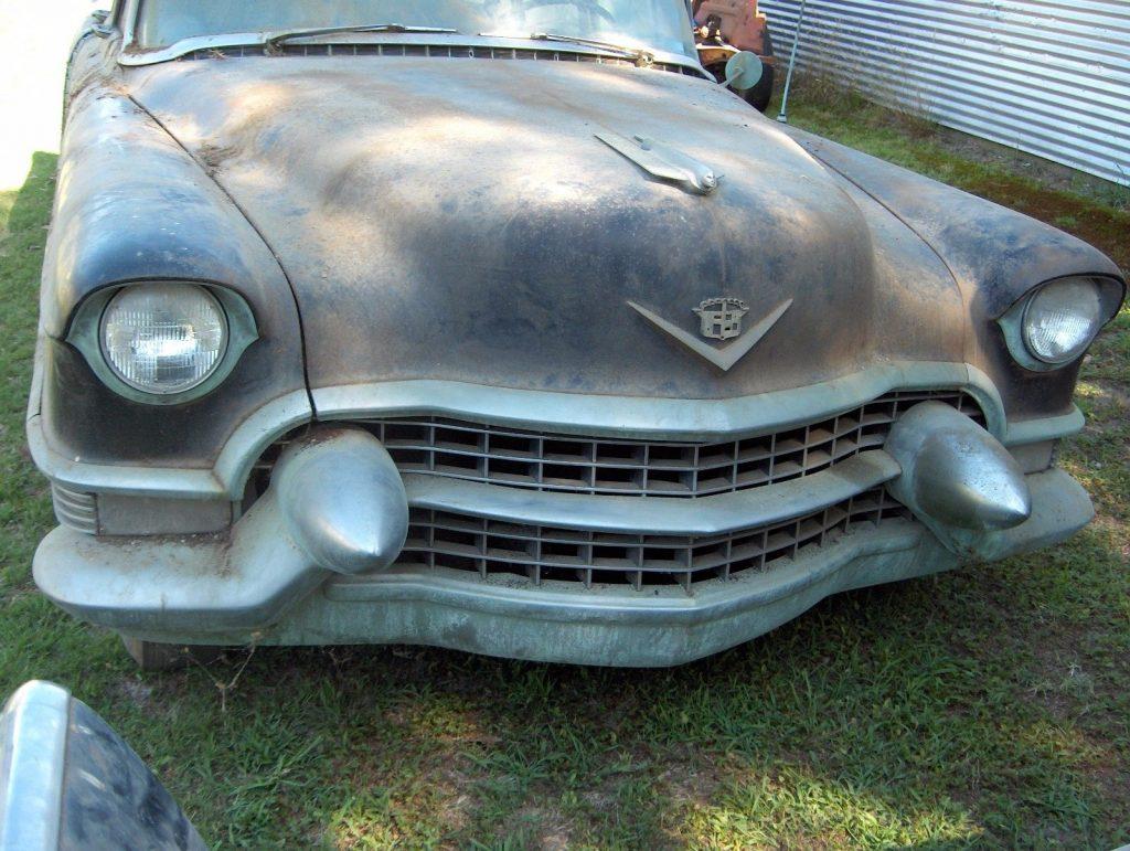 restoration project 1955 Cadillac Sedan DeVille barn find