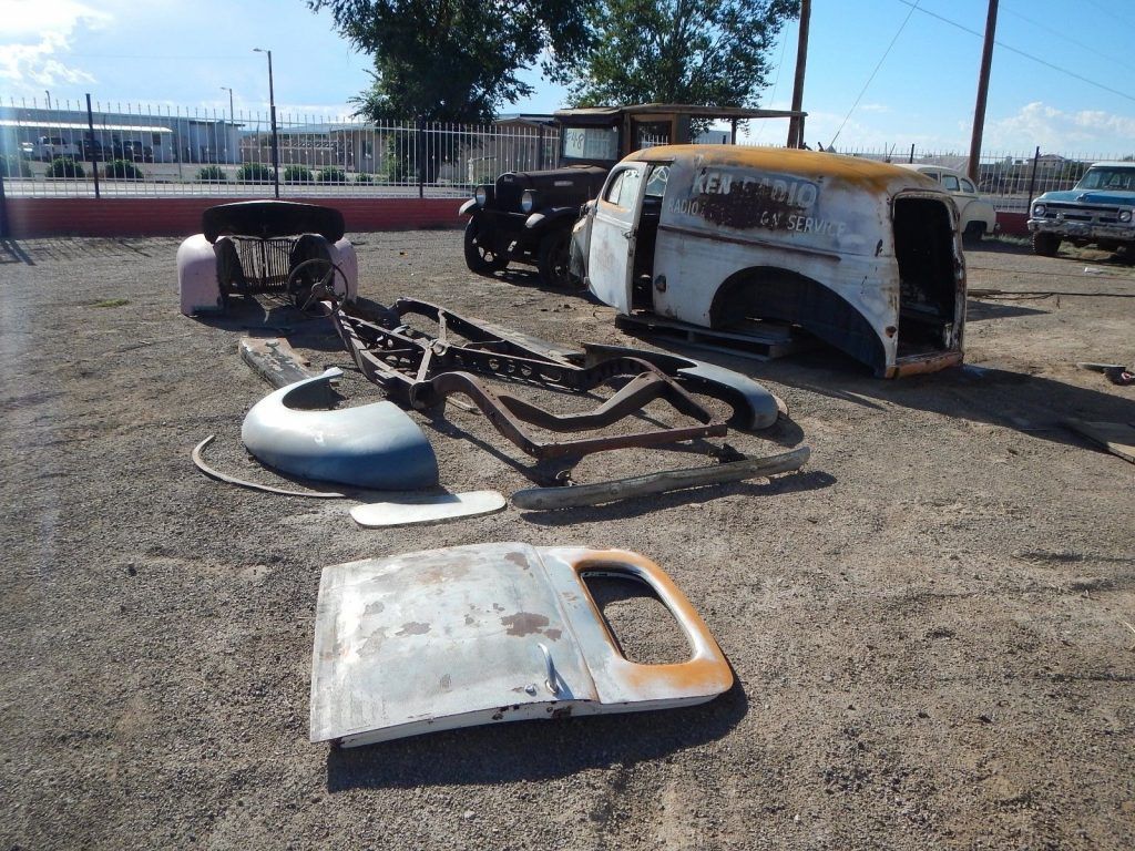 1940 Ford Sedan Delivery with cool patina New Mexico Barn Find