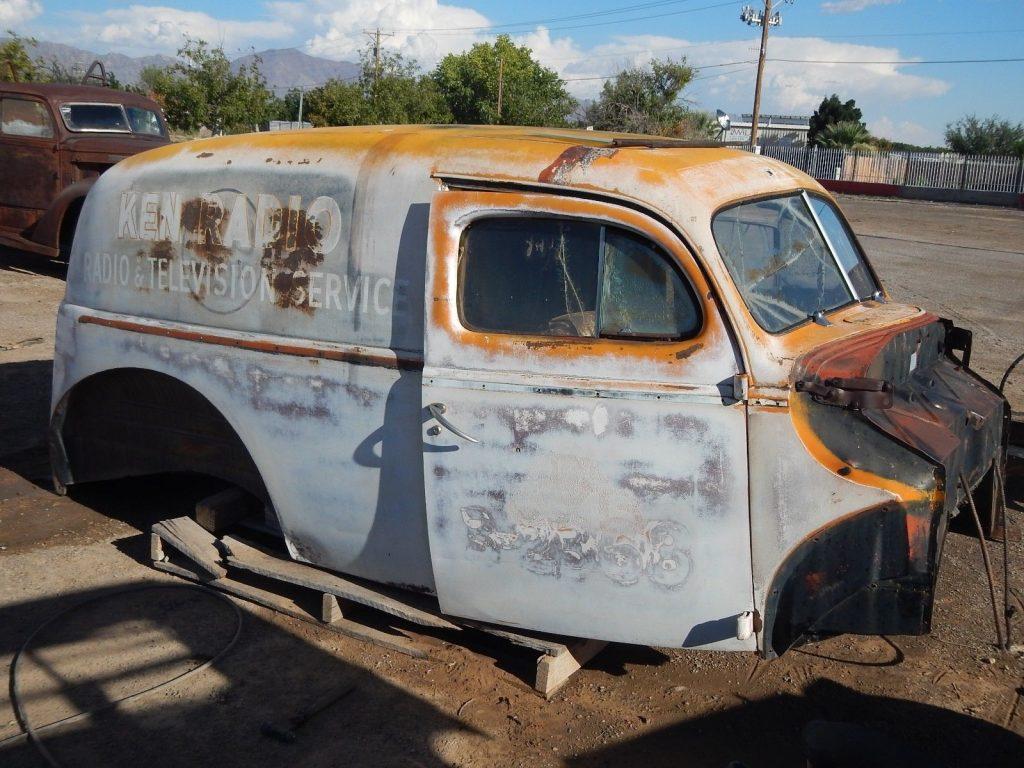 1940 Ford Sedan Delivery with cool patina New Mexico Barn Find
