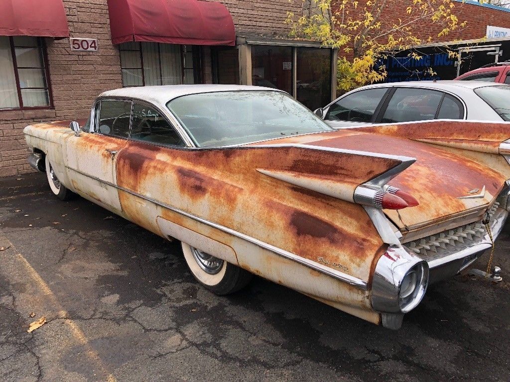 1959 Cadillac Coupe Deville Barn Find !! Great Color Combo