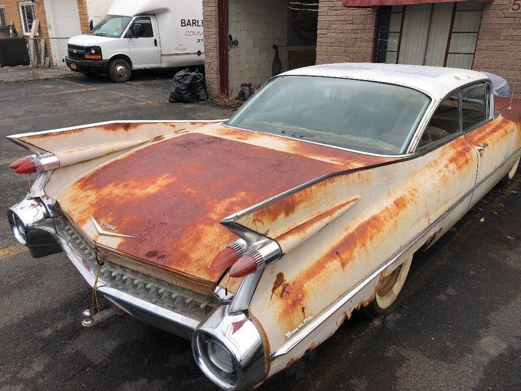1959 Cadillac Coupe Deville Barn Find !! Great Color Combo