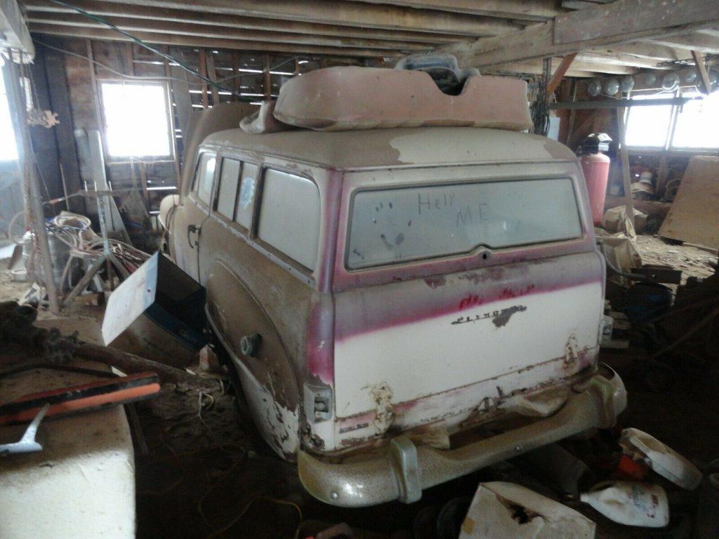 1951 Plymouth Savoy 2 door wagon – Stored in barn for nearly 40 years