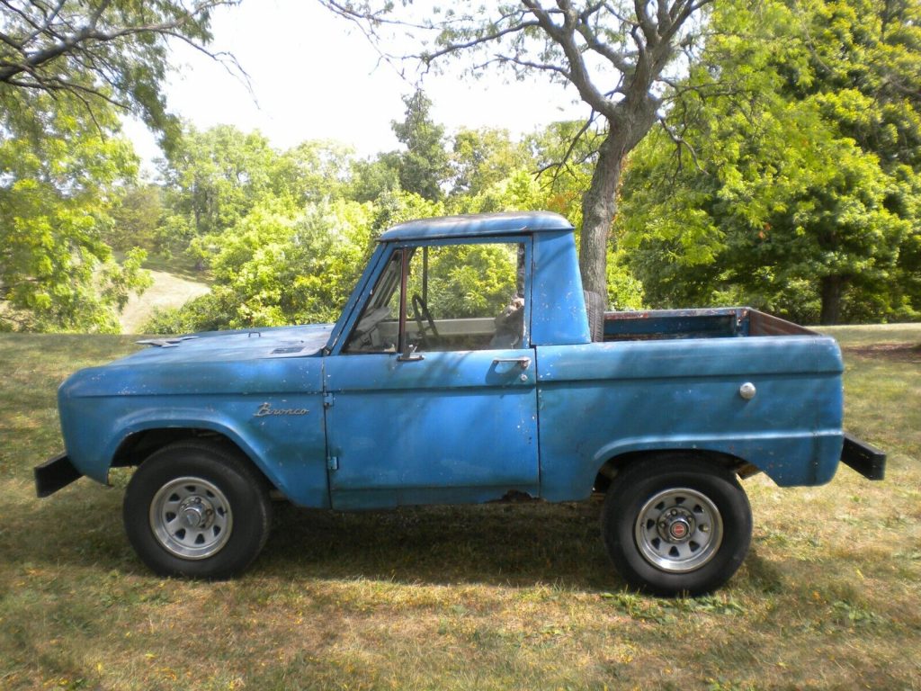 1966 Ford Bronco 4×4 Pickup NO Reserve Removable Hardtop, Not Running, Barn Find