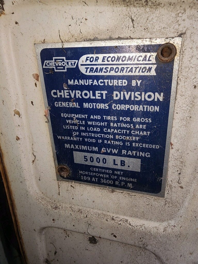 1955 Chevrolet 3100 Short box