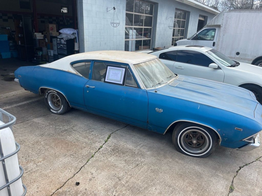 1969 Chevrolet Chevelle SS 396 300 Deluxe 1/1 Barn Find 1 Family Owned