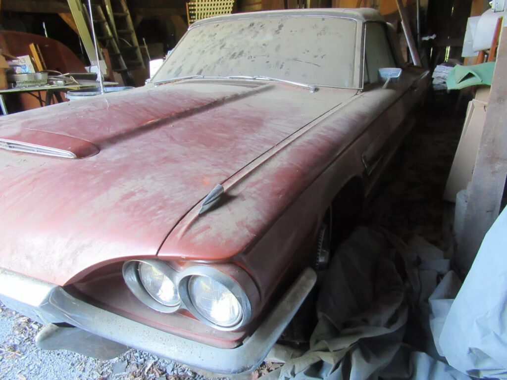 1965 Ford Thunderbird Convertible Emberglo Metallic Paint Barn Find