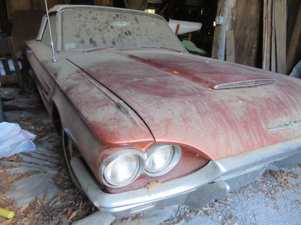 1965 Ford Thunderbird Convertible Emberglo Metallic Paint Barn Find