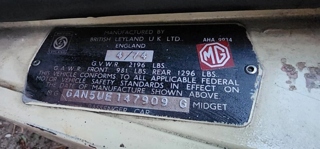 1974 MG Midget