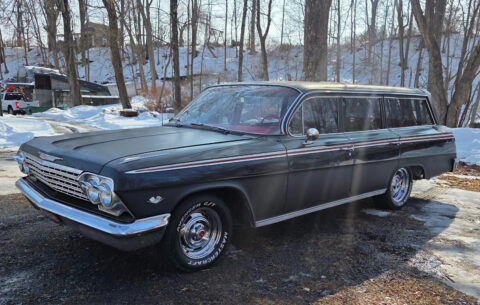 1962 Chevrolet Impala Station Wagon 327 Black 18K Miles over 160+ Photos for sale