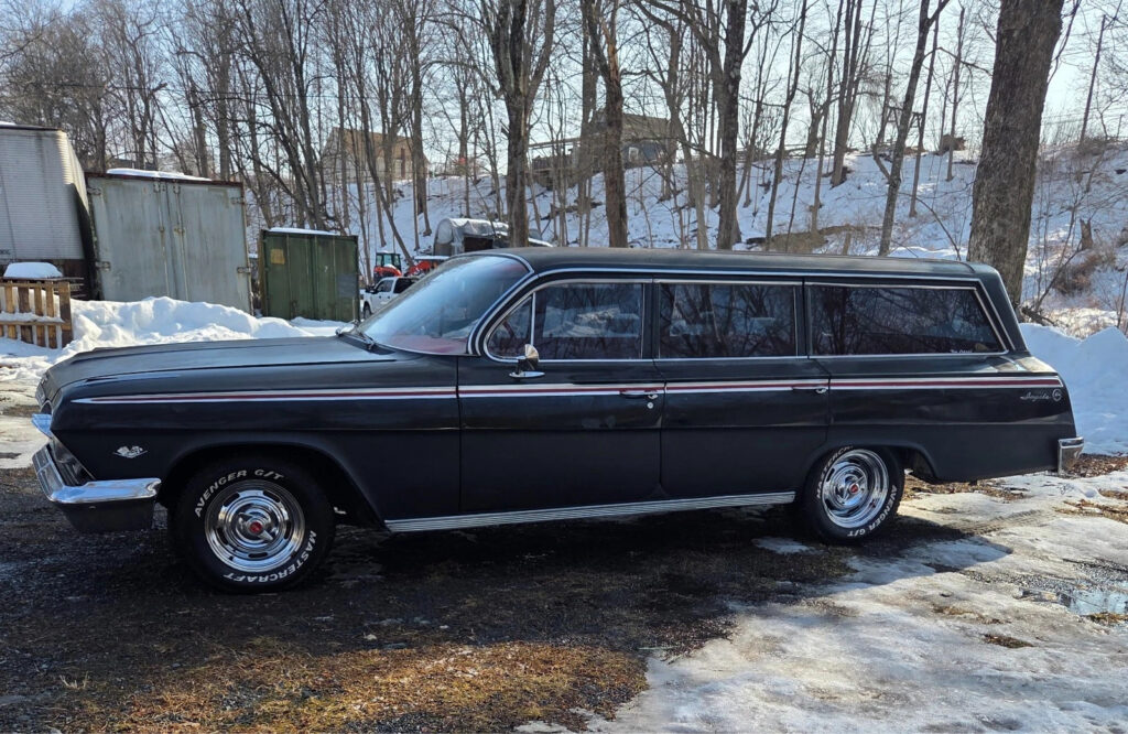 1962 Chevrolet Impala Station Wagon 327 Black 18K Miles over 160+ Photos