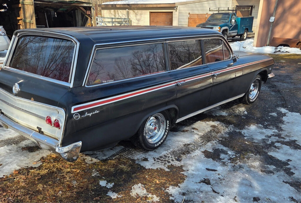 1962 Chevrolet Impala Station Wagon 327 Black 18K Miles over 160+ Photos