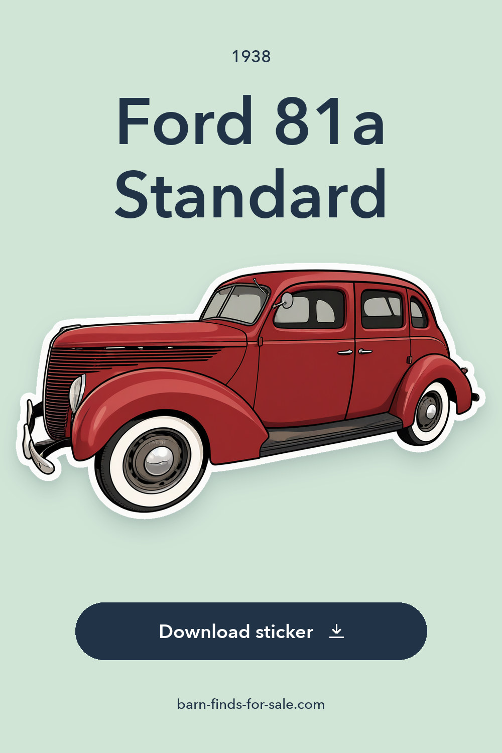 1938 Ford 81a Standard sticker preview