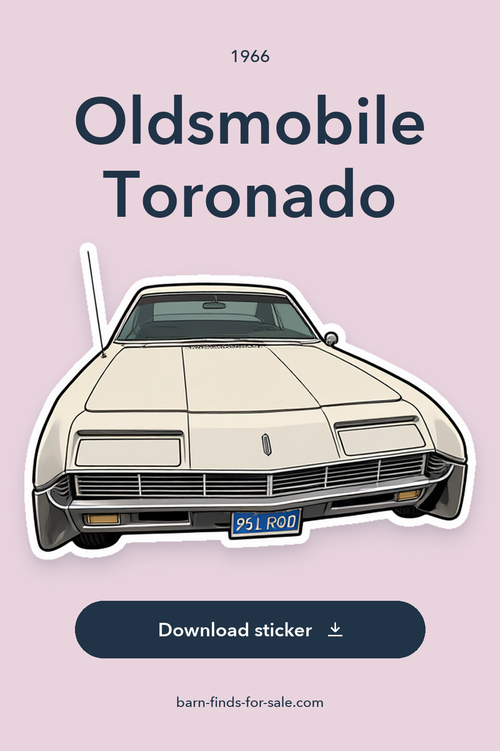 1966 Oldsmobile Toronado sticker preview