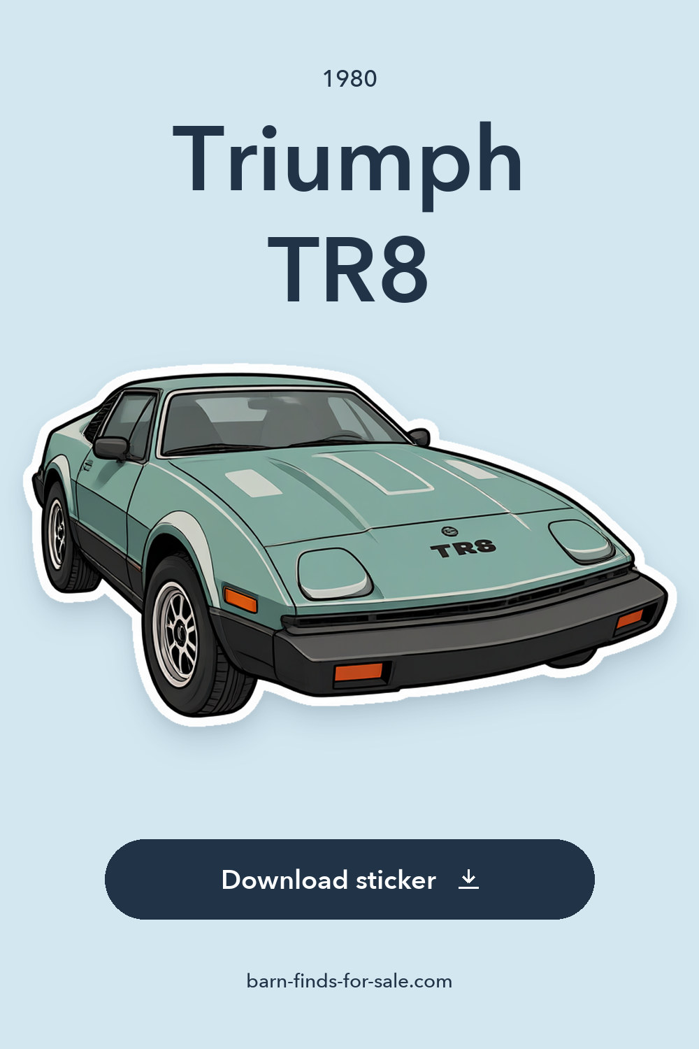 1980 Triumph TR8 sticker preview