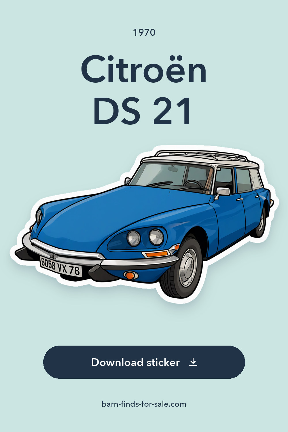 1970 Citroën DS 21 sticker preview
