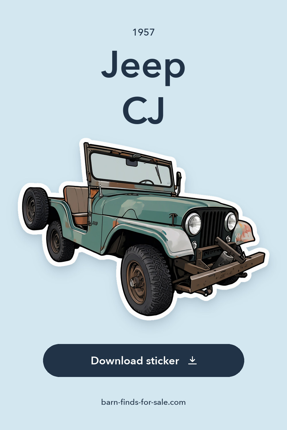 1957 Jeep CJ sticker preview