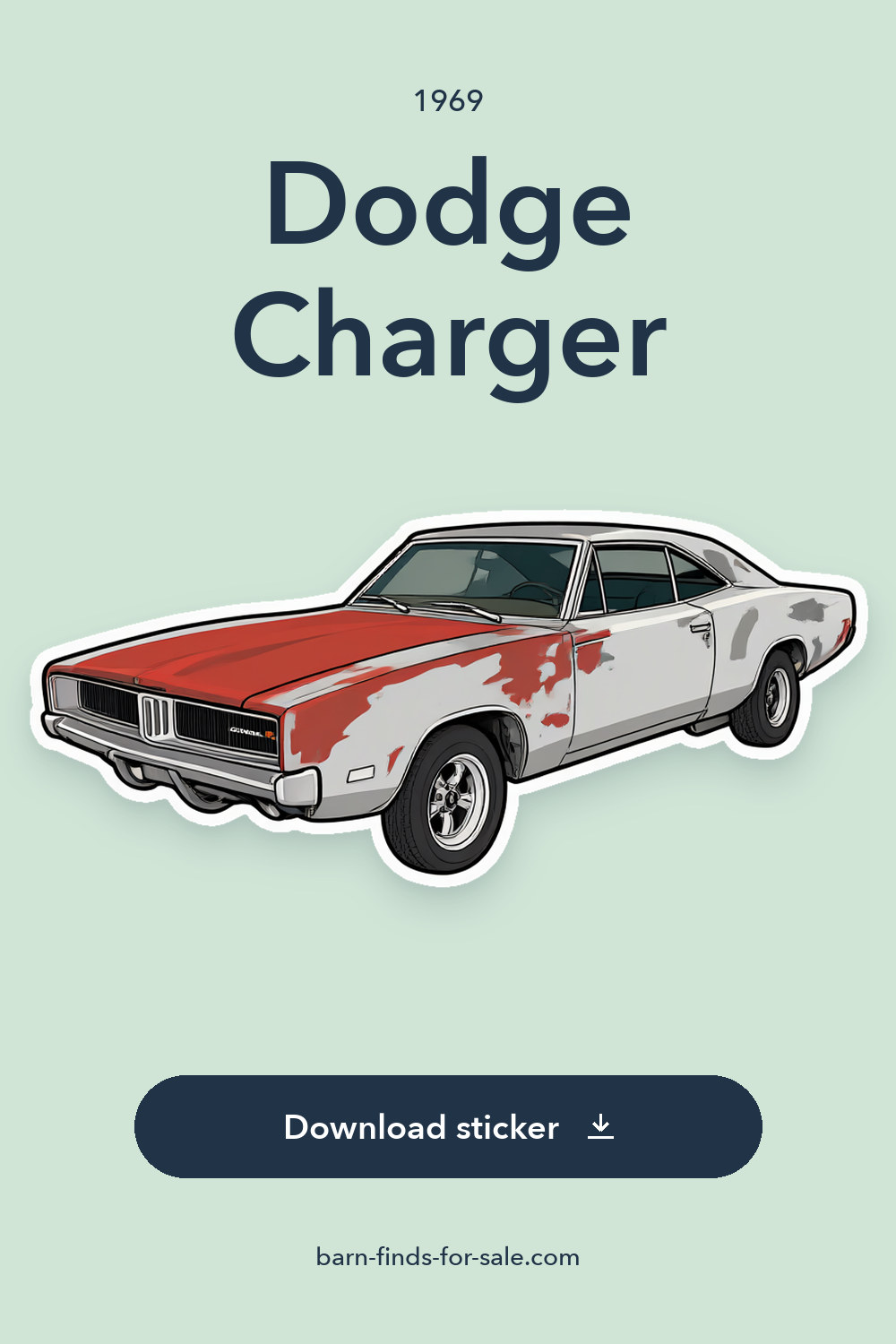 1969 Dodge Charger sticker preview