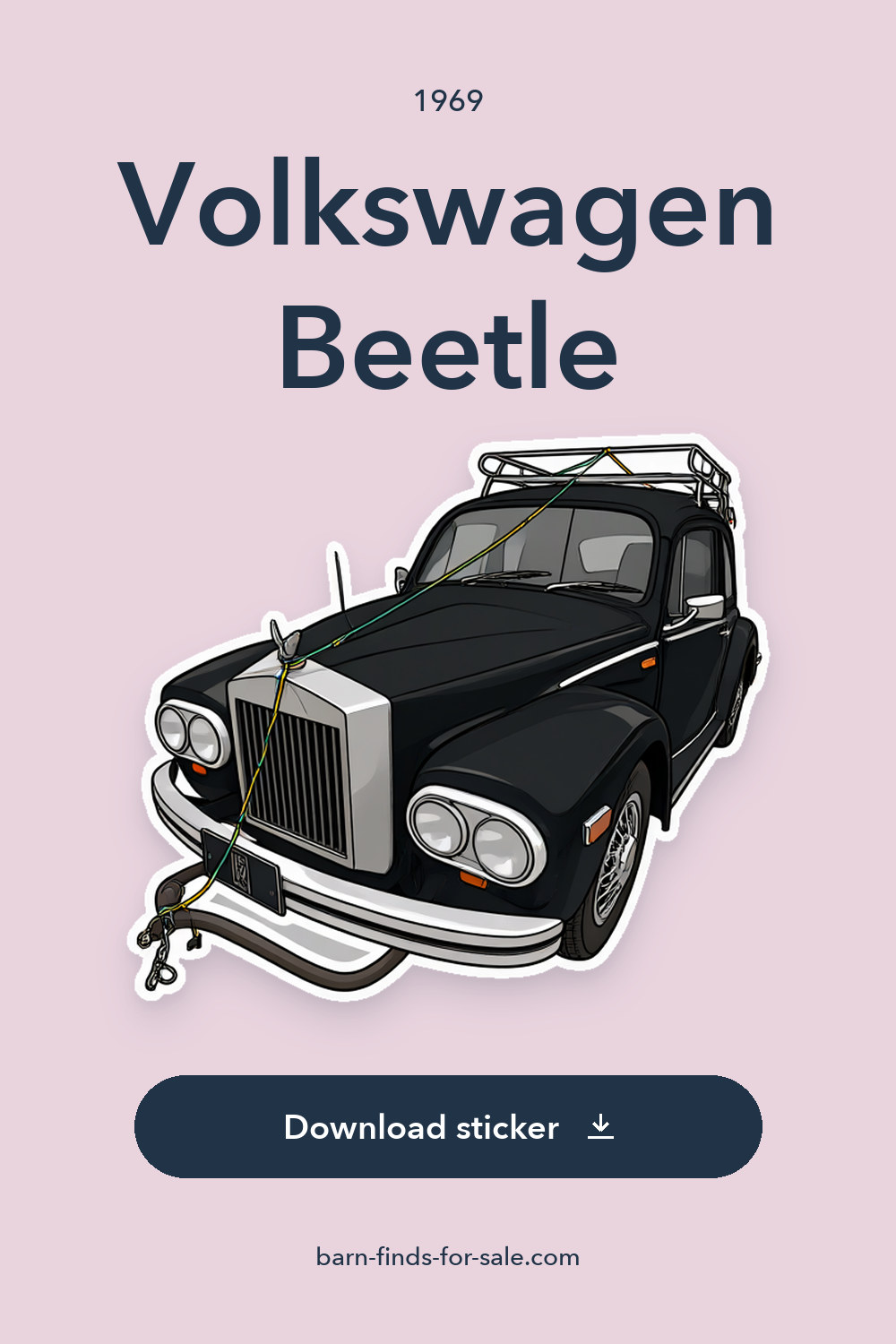 1969 Volkswagen Beetle – Classic sticker preview