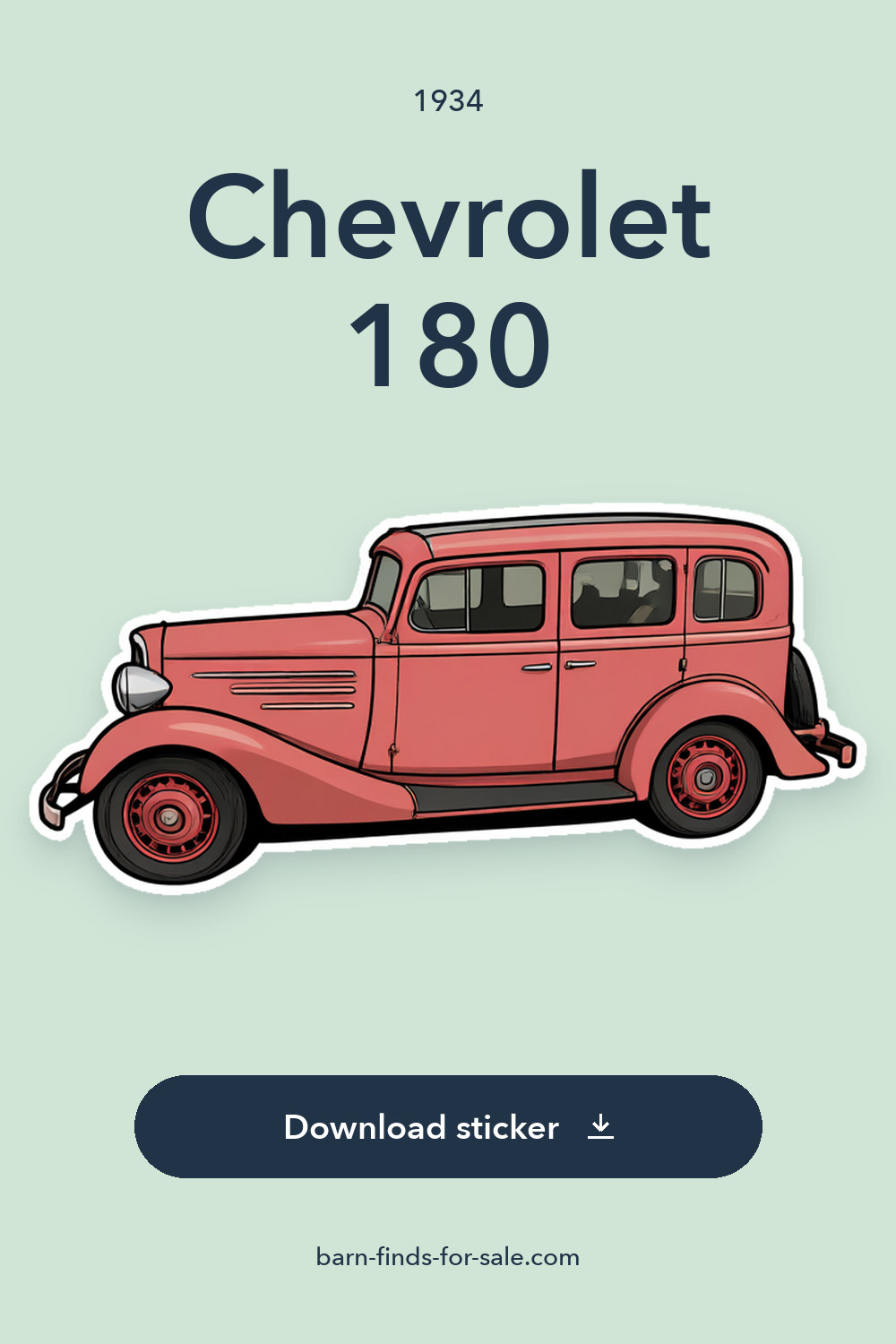1934 Chevrolet 180 sticker preview
